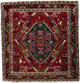Shiraz Tappeto 60x60 Rosso (Iran) Annodato A Mano