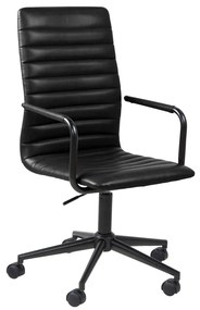 Sedia da ufficio nera su ruote Wislow Winslow - Actona