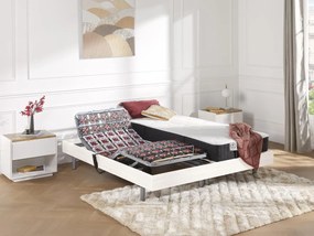 Letto elettrico relax sole sospensioni materasso molle insacchettate e memory - motori OKIN - 2 x 90 x 200 cm - Bianco - PHANES di YSMÉE