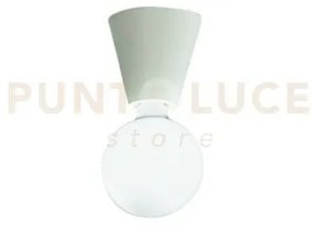 Plafoniera fog 1 luce attacco e27 bianco in alluminio senza lampadina