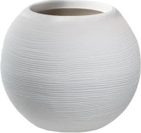 Vaso in resina da esterno interno tondo a sfera d.40x33h Botticelli Bianco
