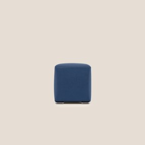 Cube pouf in microfibra smacchiabile T11 blu