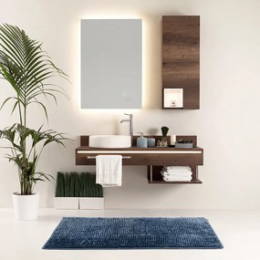 Tappetino per il bagno blu scuro 70x120 cm Bati – Restilo