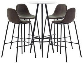 Set Da Bar 5 Pz İn Tessuto Grigio Scuro /
