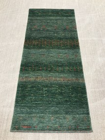 Gashguli Tappeto 80x190 Verde (Iran) Annodato A Mano