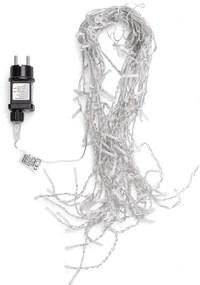 Aigostar - Catena luminosa natalizia da esterno 100xLED/8 funzioni 5x0,4m IP44 bianco caldo