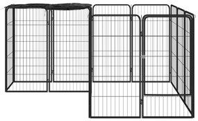 Box cani 14 pannelli nero 50x100 cm acciaio verniciato polvere