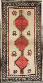Shiraz Tappeto persiano 100x190 Beige (Iran) Annodato A Mano