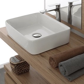 Lavabo D'Appoggio 48x38 Cm Bianco Lucido