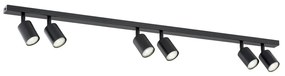 Lampadario da Soffitto FLASH 6 Black GU10 Colore Nero