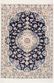 Nain Tappeto persiano 80 x 120 Blu (Iran) Annodato A Mano