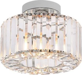 Plafoniera da soffitto VETRO, 1xE27/15W/230V, Ø 24,5 cm, cromo opaco