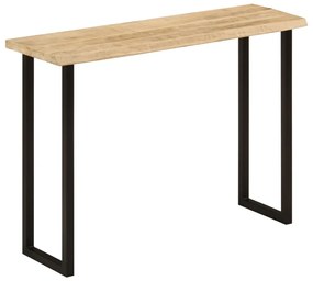 Tavolo consolle bordi vivi 105x33x76 cm legno massello di mango