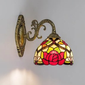 Brilagi - Lampada da parete in stile Tiffany con vetri colorati GARLAN 1xE27/40W/230V