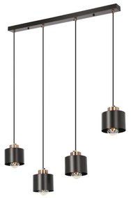 Lampada a sospensione in metallo nero 12x75 cm Olena - Candellux Lighting