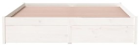 Giroletto bianco 140x200 cm in legno massello di pino
