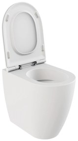 Wc a Terra Senza Brida Azzurra Ceramica "Comoda" Bianco Lucido