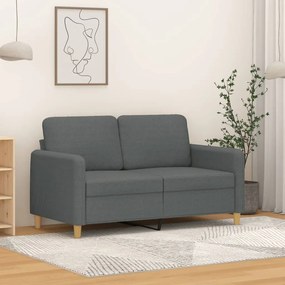 Divano A 2 Posti Grigio Scuro 120 Cm İn Tessuto /