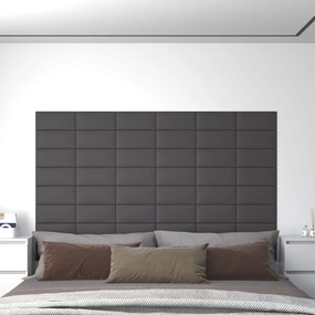 Pannelli Murali 12 Pz Grigi 30x15 Cm İn Similpelle 0,54 M² /