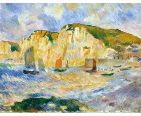 Riproduzione di un dipinto , 90 x 70 cm Auguste Renoir - Sea and Cliffs - Fedkolor