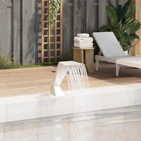 Fontana Per Piscina İn Acciaio Inossidabile 64x30x52 Cm Argento /