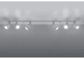 Sollux SL.0333 - Faretto RING 6L 6xGU10/10W/230V bianco