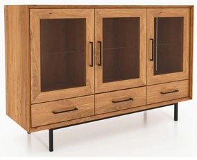 Vetrina in legno di quercia di colore naturale 144x95 cm Abies - The Beds