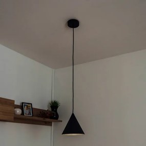 Lampadario a sospensione con cavo ETNA II 1xE27/15W/230V Ø 18,5 cm nero