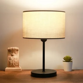 Lampada da tavolo AYD 1xE27/40W/230V beige/nera