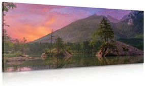 Quadro su tela – Tramonto sul paesaggio montano