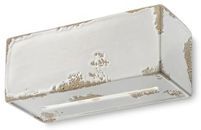 Applique Vintage Vague Vintage Ferro E Ceramica Bianco 1 Luce E27