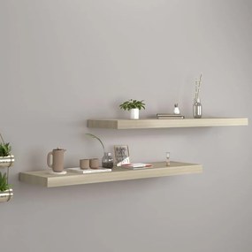 Scaffali A Parete 2 Pz Rovere 90x23,5x3,8 Cm İn Mdf /