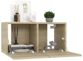 Set mobile porta tv 6 pz rovere sonoma in truciolato