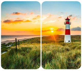 Set di 2 coperchi per stufe in vetro temperato 52x30 cm Lighthouse - Maximex