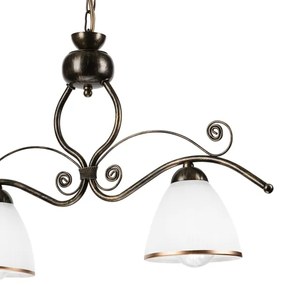 Lampadario a sospensione con catena RETRO 2xE27/60W/230V bronzo/patina