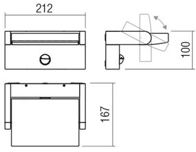 Redo 90587 - Lampada da esterno LED con sensore FLIP LED/20W/230V 3000K IP54 antracite