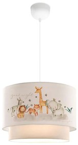 Lampadario per cameretta CANDY 1xE27/40W/230V bianco/marrone