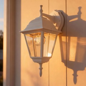 Applique Lanterna da Esterno IP54 E27 Bianca - Serie ALFIERI 1B