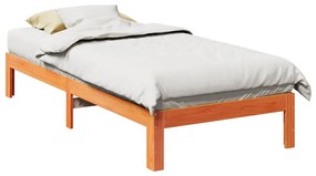 Letto Senza Materasso Marrone Cera 80x200 Cm Legno Di Pino /
