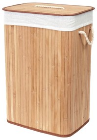 Cesto portabiancheria in bambù di colore naturale 78 l Bamboo - Compactor