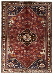 Shiraz Tappeto 180 x 250 Rosso (Iran) Annodato A Mano