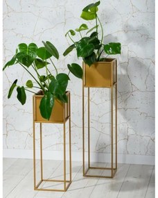 Portafiori 90x24 cm oro