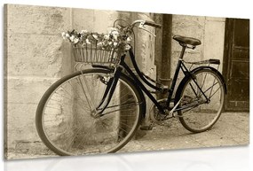 Stampa su tela – Bicicletta rustica in seppia