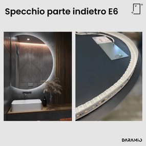 Specchio a mezzaluna con luce LED E6