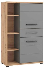 JADDIE - credenza due ante un cassetto moderno in legno cm 89,5 x 40 x 141,5 h