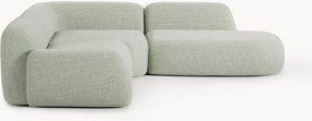 Divano angolare componibile 4 posti in bouclé con chaise longue Wolke