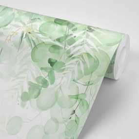Carta da parati – Foglie Verdi Delicate