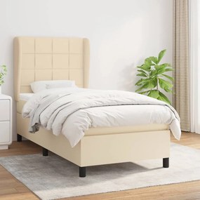 Giroletto A Molle Con Materasso Crema 90x190 Cm İn Tessuto /