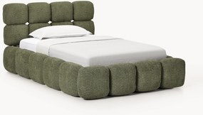 Letto singolo imbottito in teddy bouclé Tayla