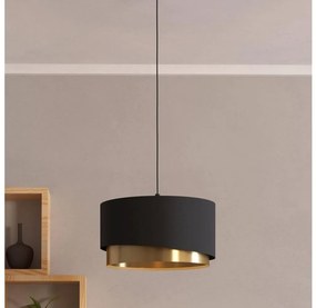 Eglo 39925 - Lampadario a sospensione con filo MANDERLINE 1xE27/40W/230V nero/oro